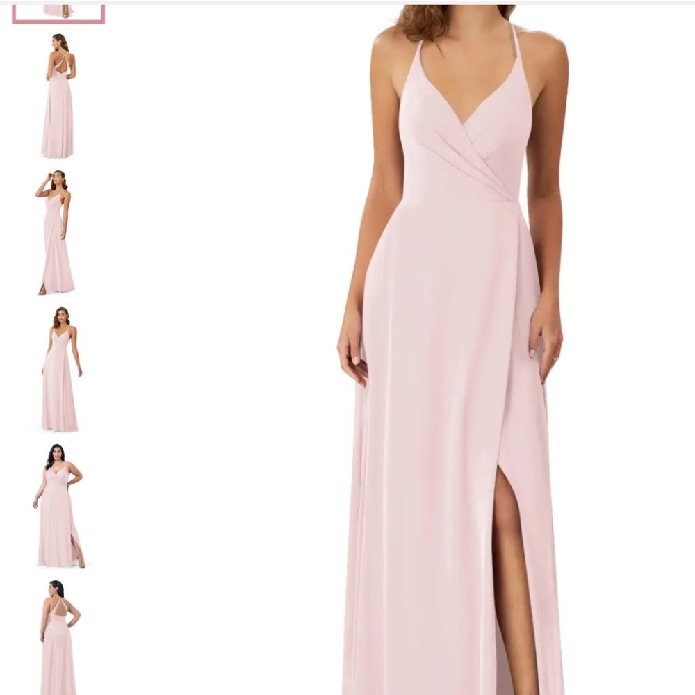 Azazi Davis Blushing Pink Bridesmaid Dress